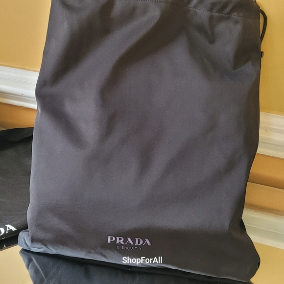 Prada Bag Reversible Pink Black Drawstring Sling Dust Bag NEW - Picture 13 of 16